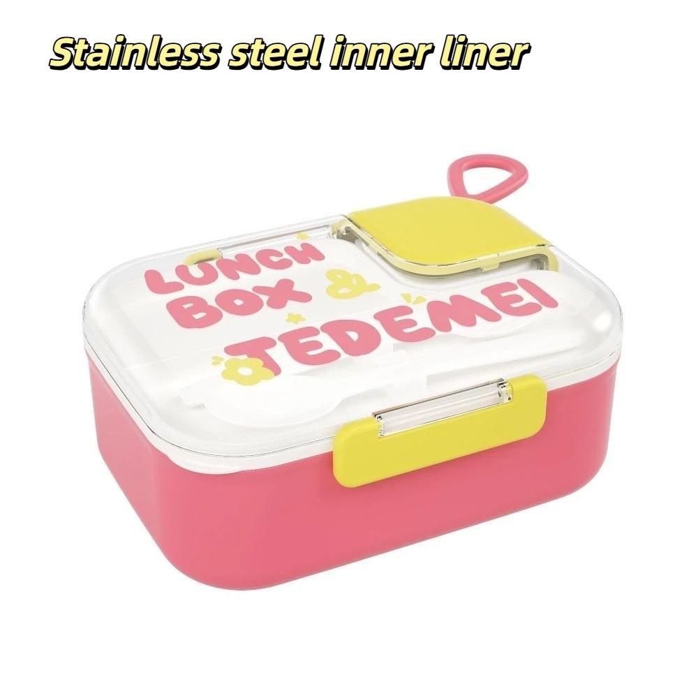 with Handle Children Lunch Box Durable Food Container Set New Kids Bento Box Outdoor Use
