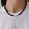 Tatiana (925 Silver) Star Toggle 6mm Onyx Necklace NZ2104