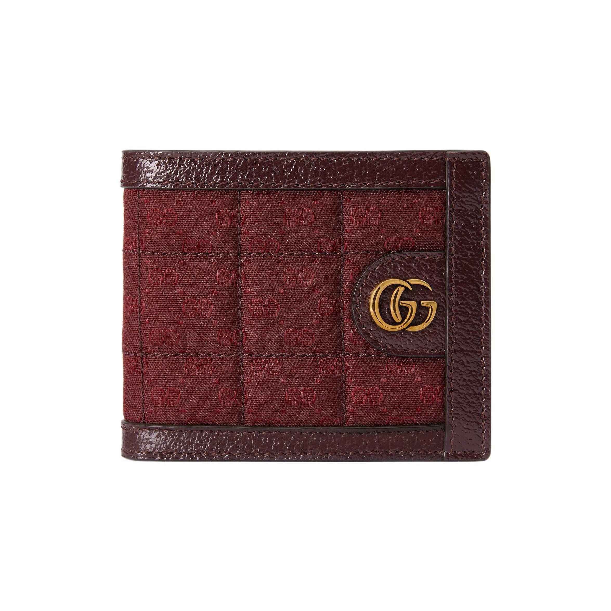 

Gucci Double G Logo Snap Closure Canvas And Leather Mini Wallet Women wallet Burgundy 756526-FAB7W-6041 Basic Set (Bag+Dust Bag)