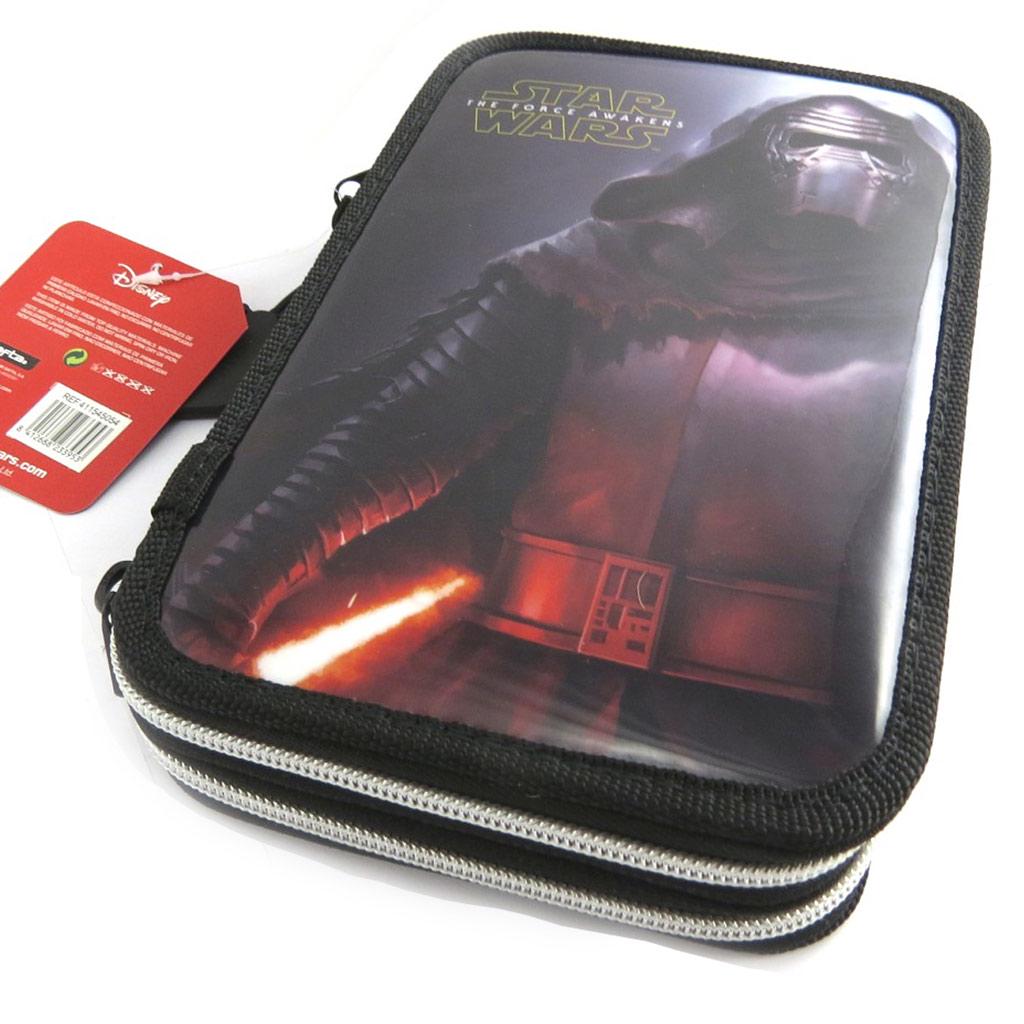 STAR WARS [N1375] - 'Star Wars' Filled Pencil Case 3 Compartments (20x12x6 Cm)