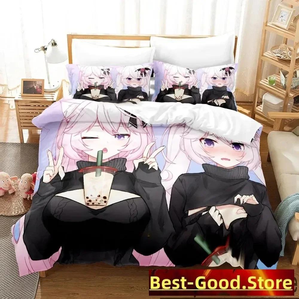 Top Anime Nyatasha Nyanners Bedding Set Printed Bed Set With Pillowcase Bed Duvet Cover Soft Single Double Queen Super King Size