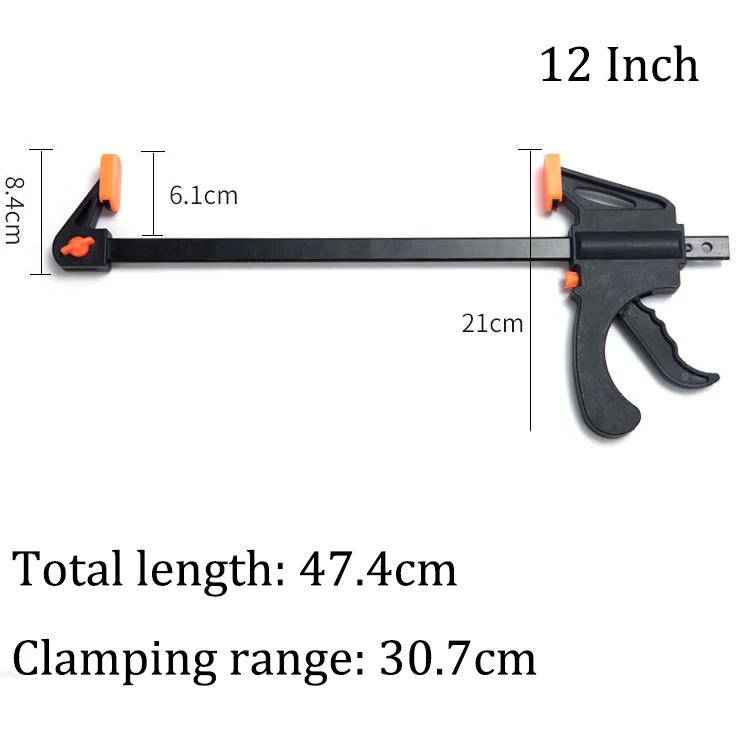4/6/8/10/12/18/24 Inch 1Pc Woodworking Work Bar F Clamp Clip Set Hard Quick Ratchet Release DIY Carpentry Hand Tool Gadget