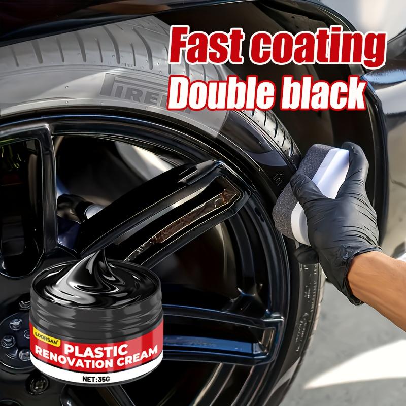 High-Grade Car Plastic Polishing Wax,Crystal Coating Paste for Tires& Interior Parts,Smooth Application,Auto Detailing Essential