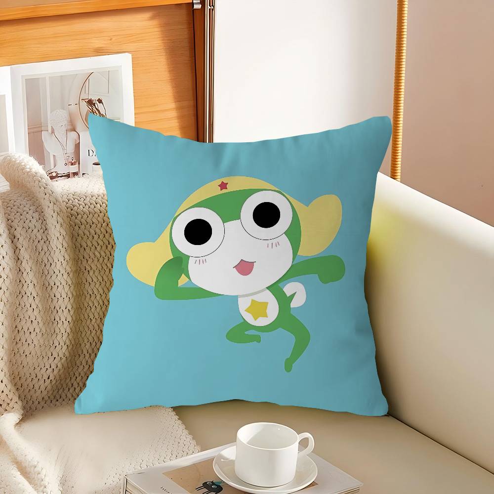

ANMIE Funny K-Keroro Gunsou Frog Personalized Picture Text Home Decorative Pillows Household Gifts 45x45cm 16x16Inch