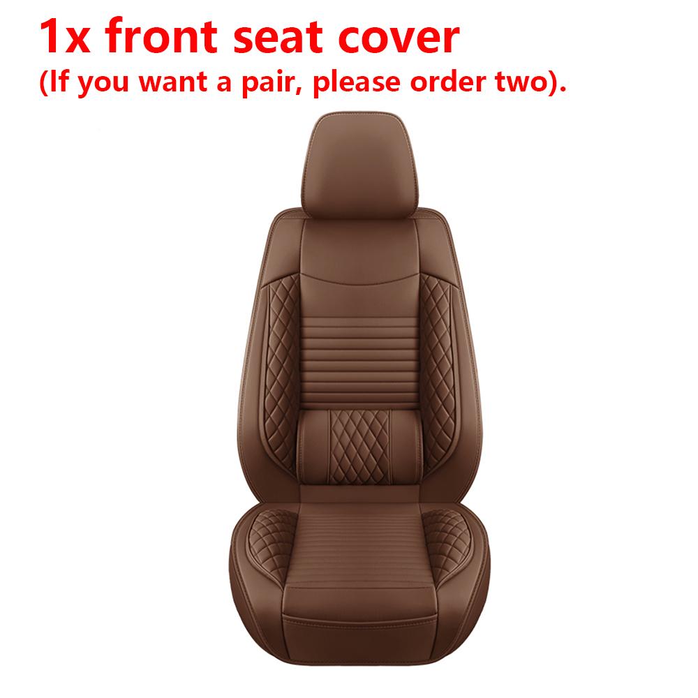 Black & White Faux Leather Car Seat Covers - Universal Fit, Lumbar Support, Waterproof, Anti-Slip, Durable for Cars, SUVs, Truck