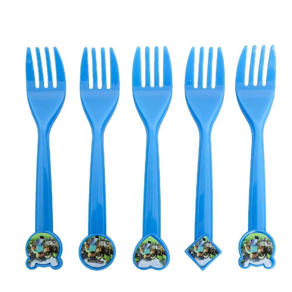 Minecraft Birthday Party Supplies Disposable Cutlery Paper Plates Paper Cups Paper Tissue Boy Decoration Children'S Fun