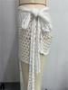 Women's European & American Sexy Knit Cutout See-through Short Beach Skirt