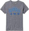 Barnesmith Koszulka Unisex z Krótkim Rękawem NCAA Premium Tri-Blend Logo Uczelni Szary