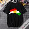 T-shirt Kurdistan Manica corta casual moda larga hip hop Unisex Harajuku Y2K abbigliamento neutro Retro comodo top abbigliamento