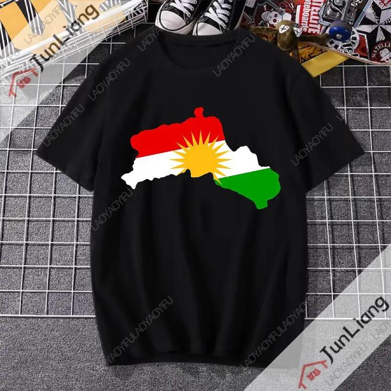 T-shirt Kurdistan Manica corta casual moda larga hip hop Unisex Harajuku Y2K abbigliamento neutro Retro comodo top abbigliamento