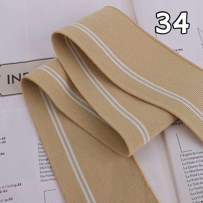 90x6cm Elastic Knitted Fabric DIY Rib Neckline Cuff Hem Knitted Fabric Sewing Baseball Uniform Jacket Clothing Supplies