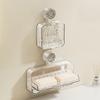 Wall Mounted Soap Dish Waterproof Toilet Drain Soap Box Light Luxury Soap Box  Bathroom Accessories