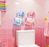 Wall Mounted Toothbrush Cup Holder Organizer Set For Children Bathroom Storage Rack With Toothbrush