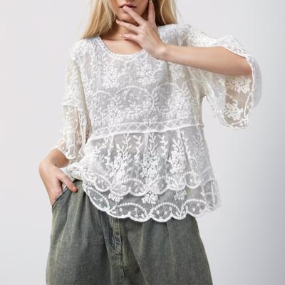 DIMANAF Zomer Dames T-shirt T-shirt Korte Mouw Vleermuis Basic Mode Tops Tees Casual Losse Witte Tees