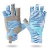 UV Protection Half-Finger Cycling Gloves Breathable Quick-Dry Elastic Anti-Slip Outdoor Fishing Riding Sport