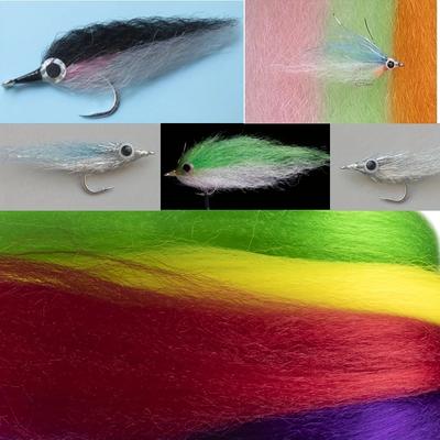 1 Pack 30Cm Crimped Kinky Minnow Fiber Streamer Fly Fibers Bucktail Jig Head Tying Material For Fly Fishing Trout Pike Bass Lure