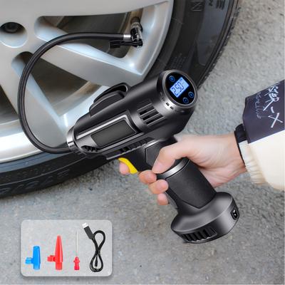120W El Tipi Hava Kompresörü Kablosuz Şişirilebilir Pompa Taşınabilir Hava Pompası Lastik Şişirme Makinesi Dijital Araba Bisiklet Topları için