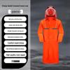 Orange Reflective Double-Layer Trench Coat for Sanitation Workers - Thickened Fire Protection Raincoat Set