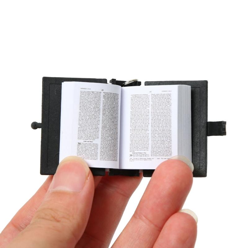 Holy Bible Shape Keyring Small Books Keychain Mini Bible Shaped Pendant Key Rings Handmade Jewelry Accessory for Women
