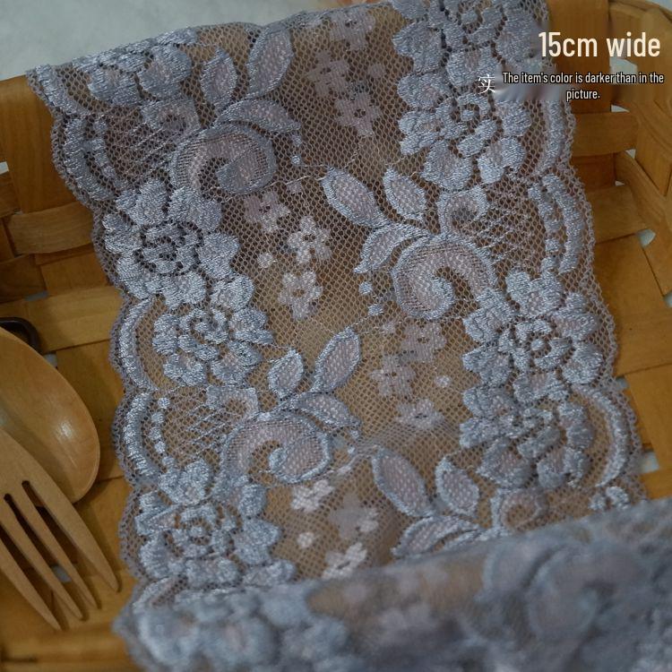 Two-Tone Stretch Lace Trim for DIY Clothing & Accessories