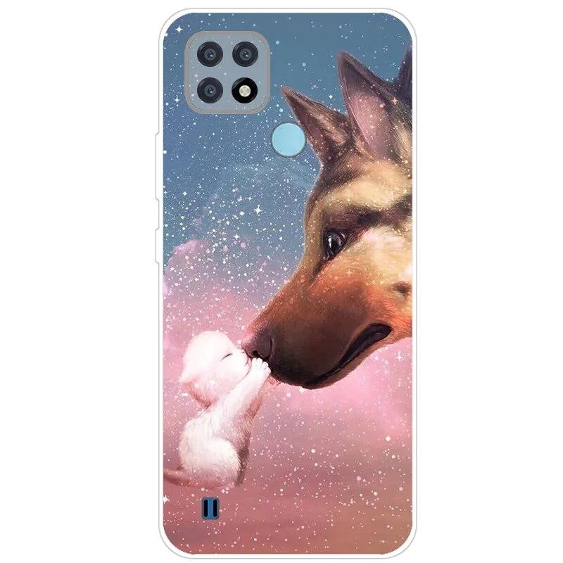 Realme C21 Hülle 6.5'' Klar Silikon Fudnas Weiche TPU Hülle Für Realmi C21 2021 Hülle C 21 Handyhüllen Rückseite RealmeC21 Bumper