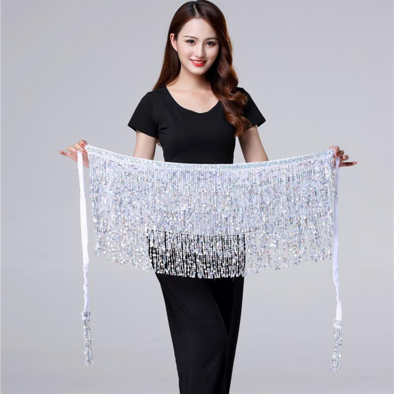 Halloween Belly Dance Costume with Sequin Tassels and Hip Scarf Waist Chain