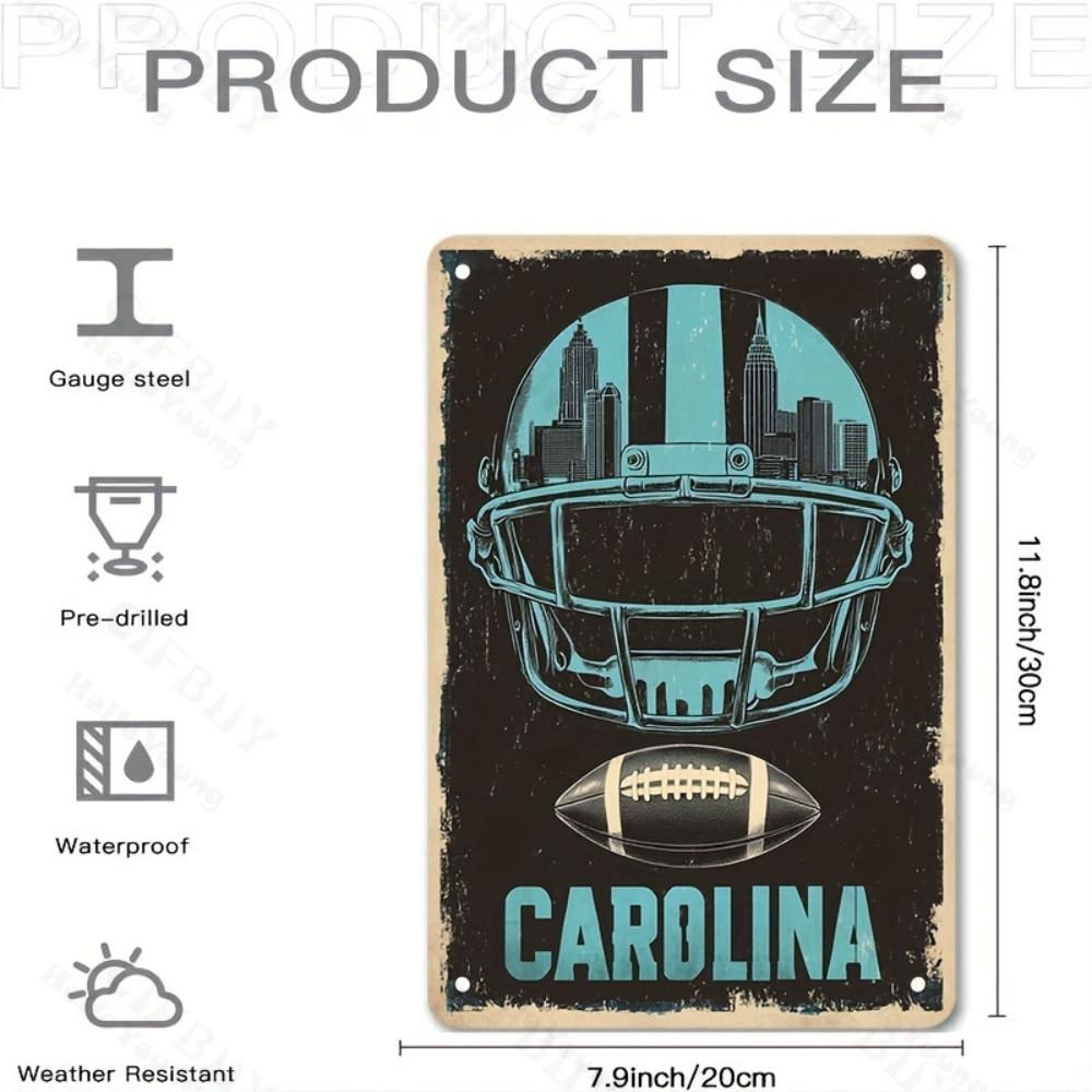 

1 шт. Винтажная металлическая табличка Carolina Football 8x12 дюймов, настенное искусство из железа, антикварный спортивный декор для домашнего фермерского клуба с юмористическими цитатами 20x30cm белый
