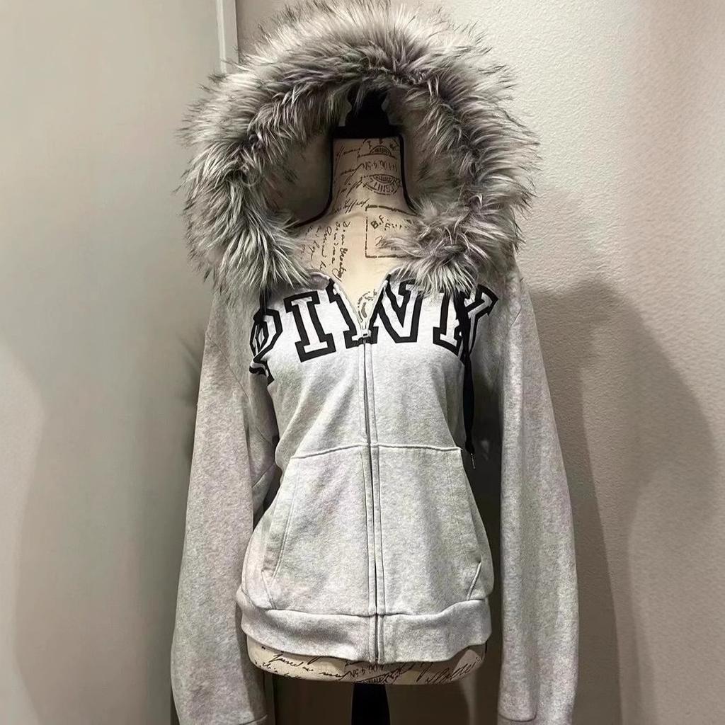 2KWEIRD Y2k Women Gothic Hip Hop Fashion Graphic Punk Letter Print Zip Up Hoodies Aesthetic Harajuku Hoodies Clothes Streetwear