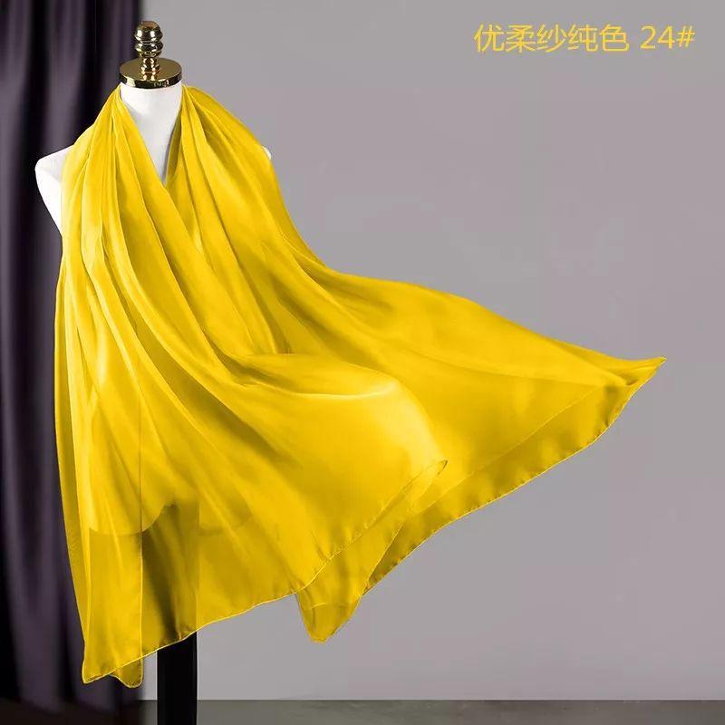 Fashion Solid Soft silk Scarf Spring and Autumn long Shawl Female Summer Sunscreen high quality Scarves Headband Hijab Bandana
