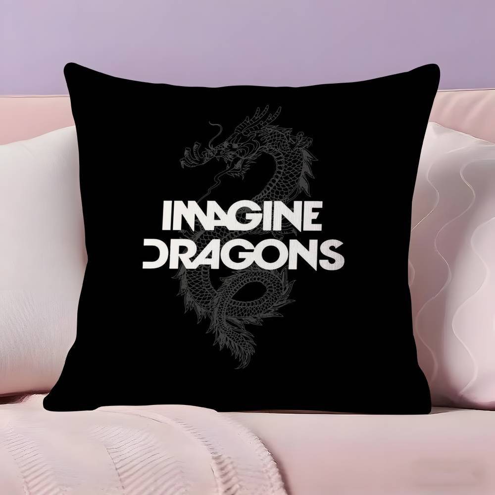 L-Imagine D-Dragons Kissenbezug Ultraweiches Hautfreundliches Gewebe Wolkenähnlicher Komfort & Verdeckter Reißverschluss