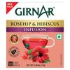 Girnar Rosehip & Hibiscus Herbal Infusion Tea Bags 10 Count Pack of 1 Caffeine Free Fruity Floral Beverage