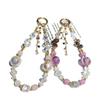 For Light Luxury Crystal Mobile Phone Chain Beaded Short Wrist Chain Fashion Butterfly Pendant Gold Leaf Hand-Made Lanyard
