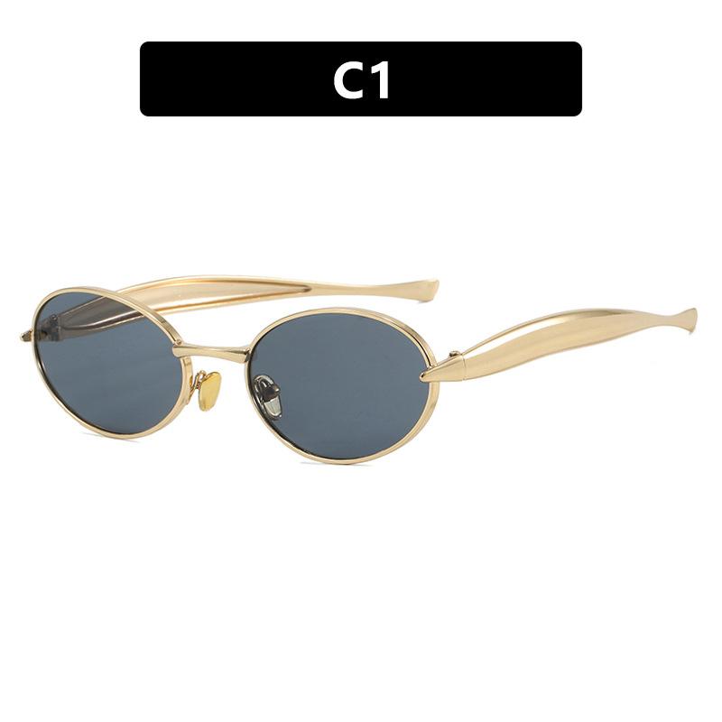Retro Steampunk Sunglasses Vintage New Women's Metal Oval Sun Glasses Ladies Classic Glasses UV400 Sunscreen Eyewear
