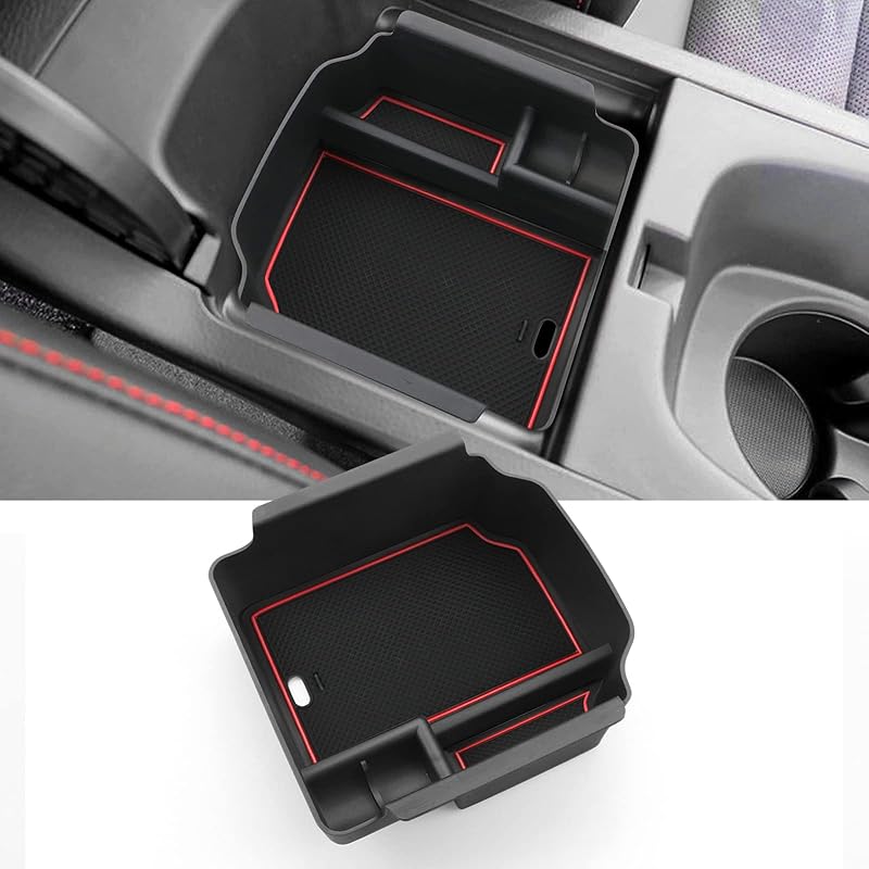 YEE PIN Integra Console Tray for 2023 2024 2025 Acura Integra Console, 2022 2023 2024 2025 Civic Si Armrest Tray Console Insert Tray for Civic Si Red Trim