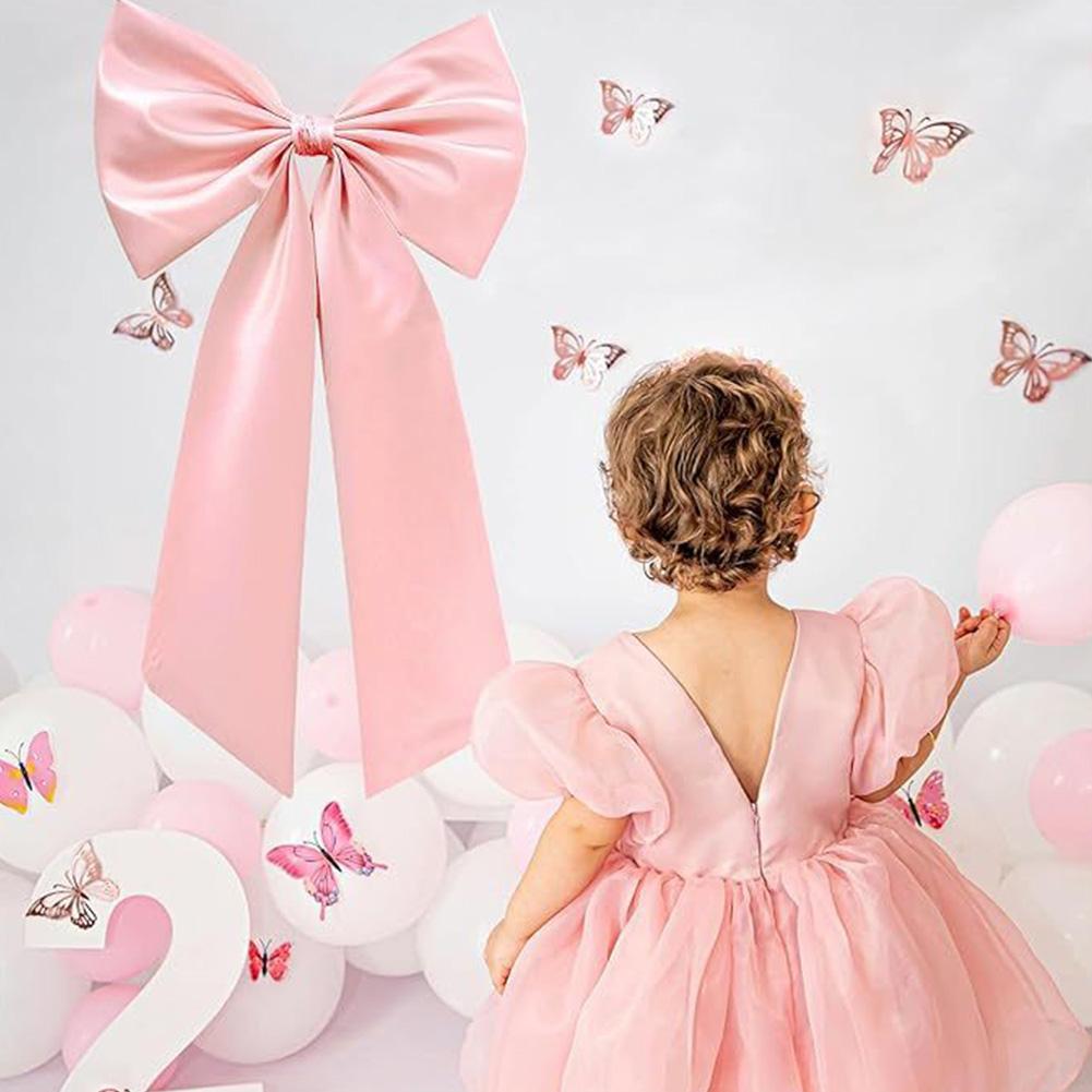 Giant Bow Ribbon Decor Themed Party Decorations Large Ribbon Hanging Bowknot for Girls Room Bridal Christmas Tree Decoration
