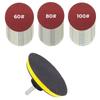 BHBL 30-Piece Drill Bit Sanding Attachment Sandpaper 60/80/100 and 5 Inch Back Pad Set, Electric Shackle Disc, with Pad