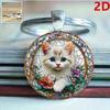 Fashion Alloy Keychain Pendant Round Metal Key Ring