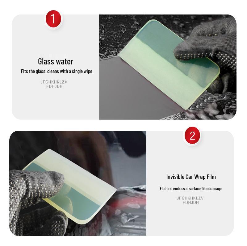 TPU Transparent Film Water Squeegee – Soft Buffalo Tendon Scraper for Car Film Application and Drainage