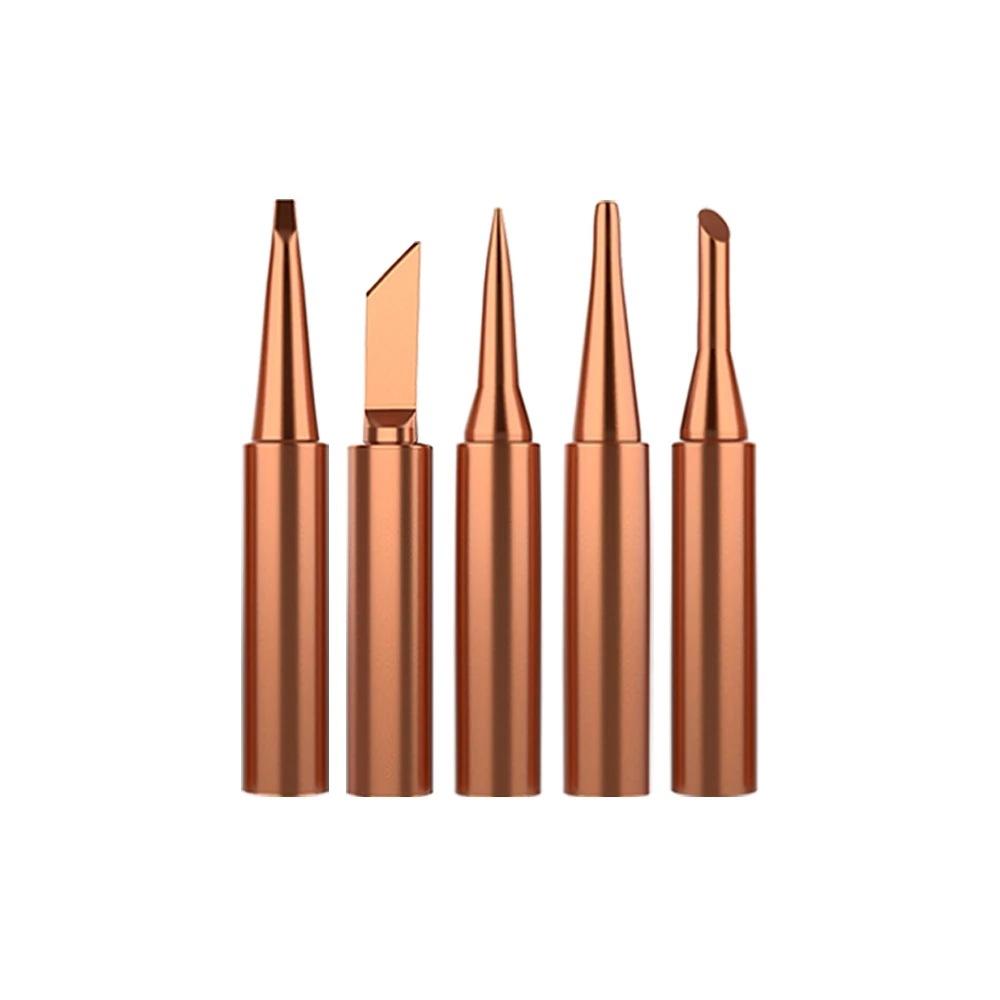 5pcs Soldering Iron 900M Soldering Iron Head Set Inside Hot Bare Copper Electric Soldering Iron Tip