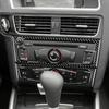 Real Carbon Fiber Sticker For compatible vehicle A4 A5 Q5 2009 2010 2011 2012 2013 2014 2015 2016 Console CD Panel Interior Trim Accessories.