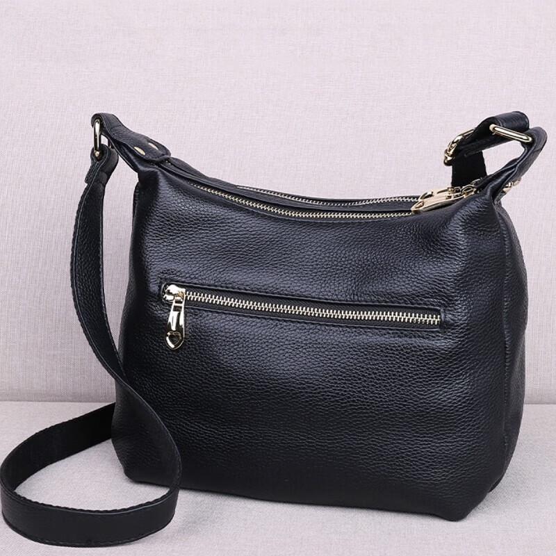Top Layer Cowhide Bag Women's Bag Casual Shoulder Bag Fashionable Mother Bag Middle Aged and Elderly Versatile Crossbody Bag