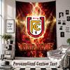 Wall Hanging Tapestry With Custom Name & Text, Union Berlin FC Decorative Tapestry For Bedroom