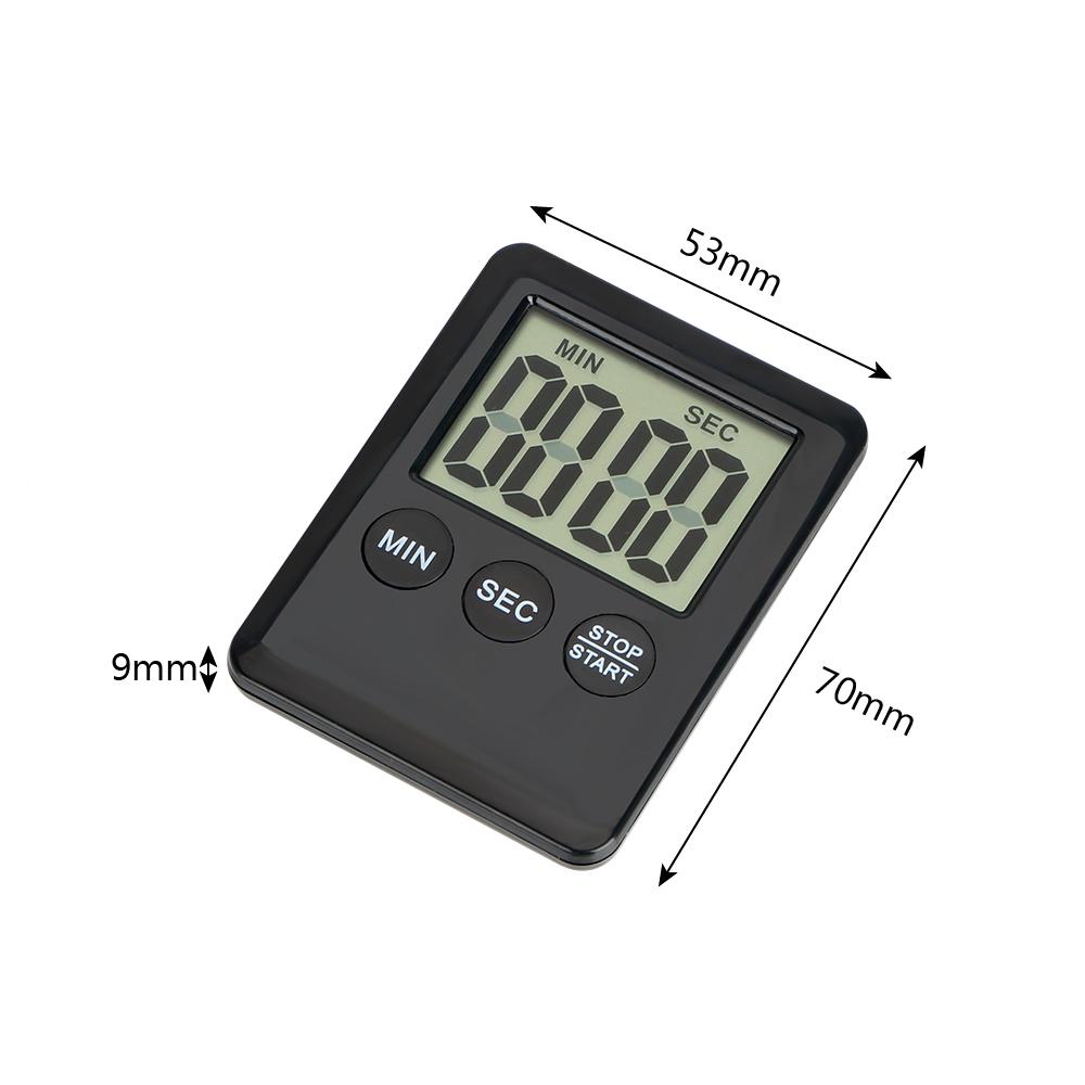 With Magnet Thin Simple Fashion Alarm Clock Kitchen Cooking Timer Square Count Up Countdown Large LCD Digital Screen