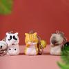 Cute Shy Cat Keychains Chubby Kitten Keyring Trinket Bag Ornament Animal Jewelry