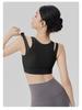 Shockproof High-Strength Sports Bra with Front Zipper for Yoga and Running - Breathable, Fixed Cup Design