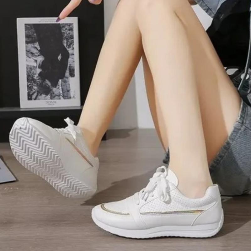 Sommer Damen Freizeit Sportschuhe Weicher Boden Atmungsaktiv Flacher Boden Vielseitige Studentenschuhe Einzelne Schuhe Gummisohle