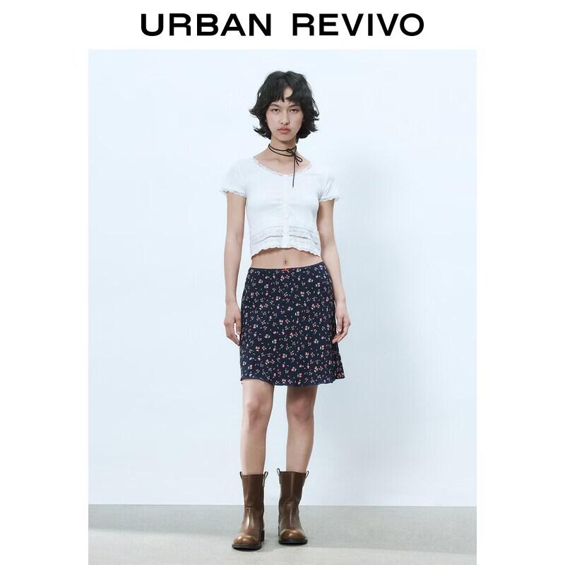 UR2026 Women s Floral High-Waist Short Skirt S