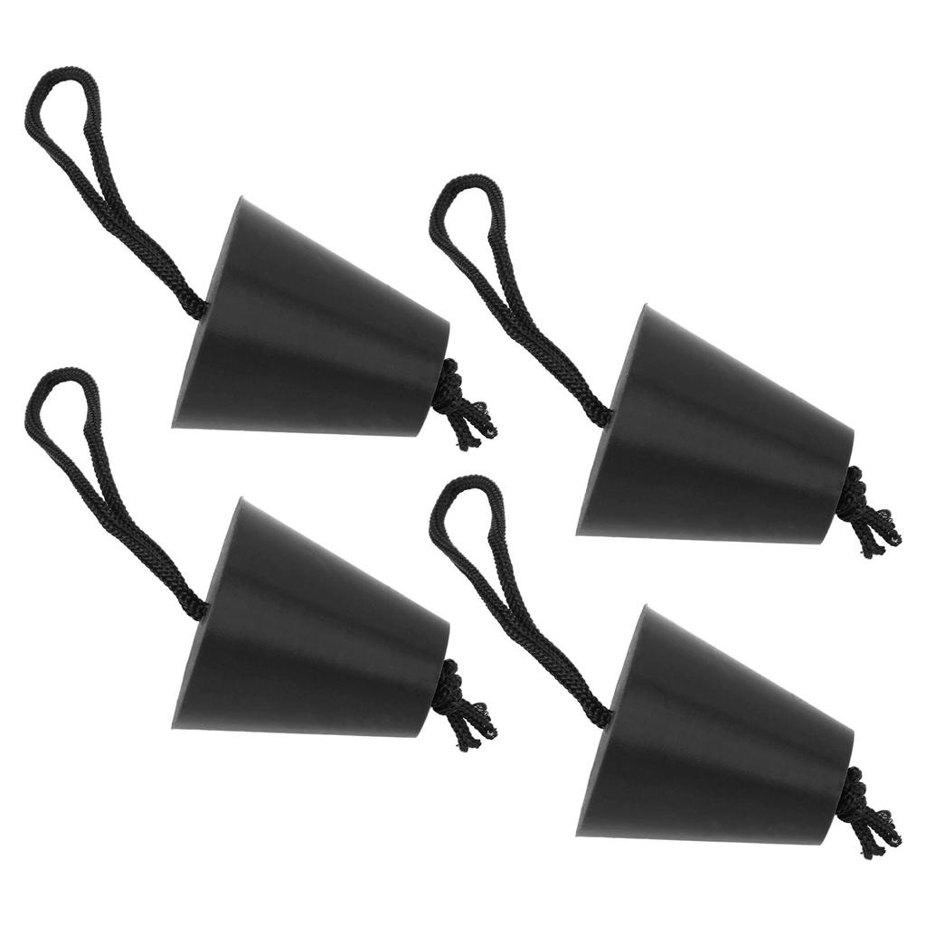 4pcs Scupper Plug Kit with Lanyard Flexible Silicone Drain Holes Stopper Bung   for Kayaks Canoes