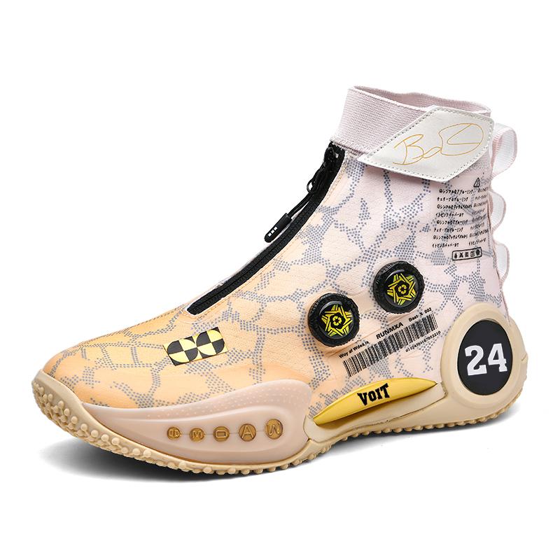 

High quality men s actual combat casual wear-resistant basketball shoes breathable anti-slip shock absorption female sports shoe 36 золотой