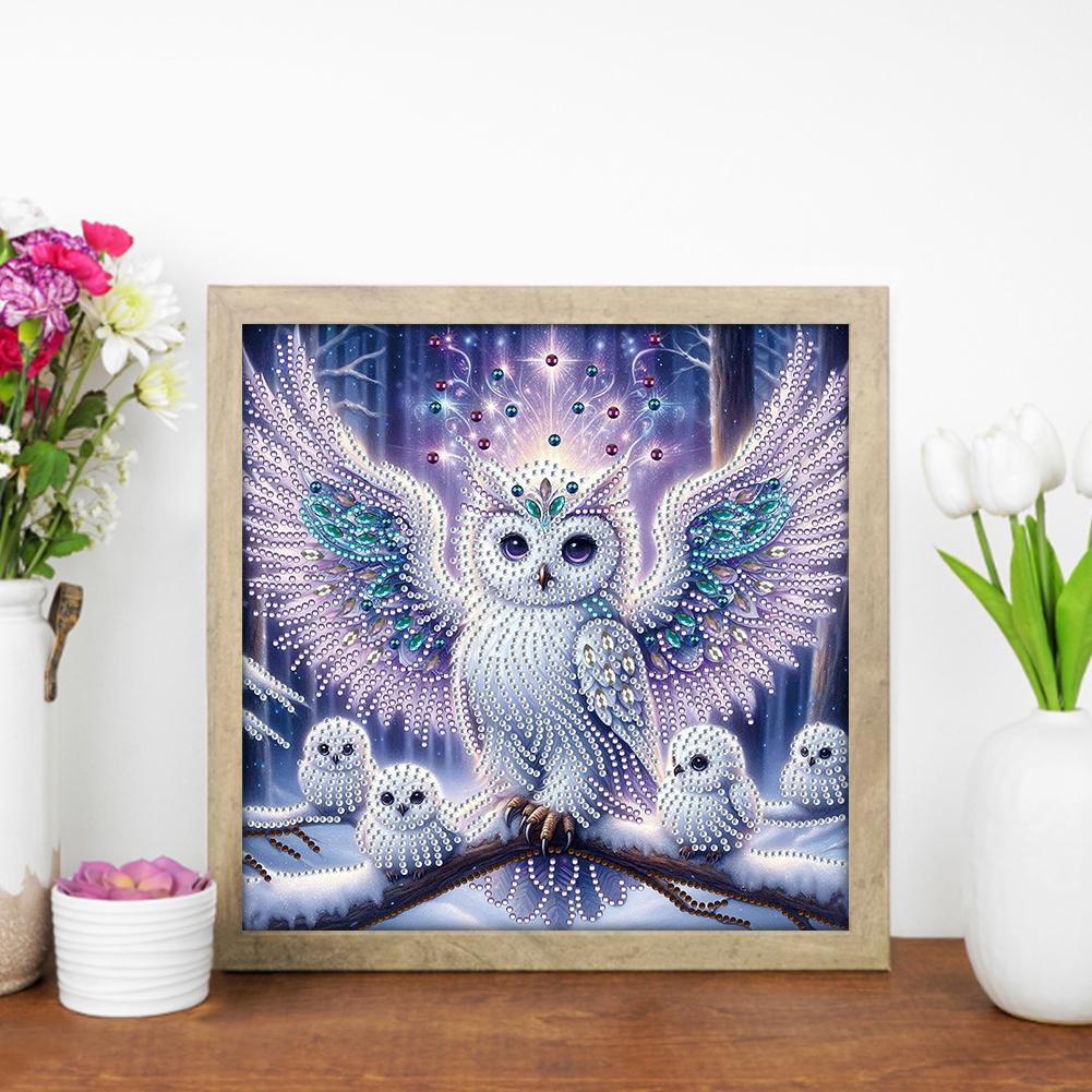 5D DIY Partial Special Shaped Drill Diamond Painting Kit Animal Fish Hot Air Balloon Cat Owl Festival Home Decoration 30x30cm